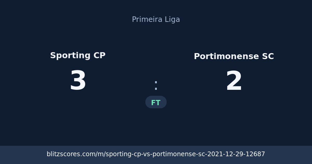 Sporting CP vs Portimonense SC score card