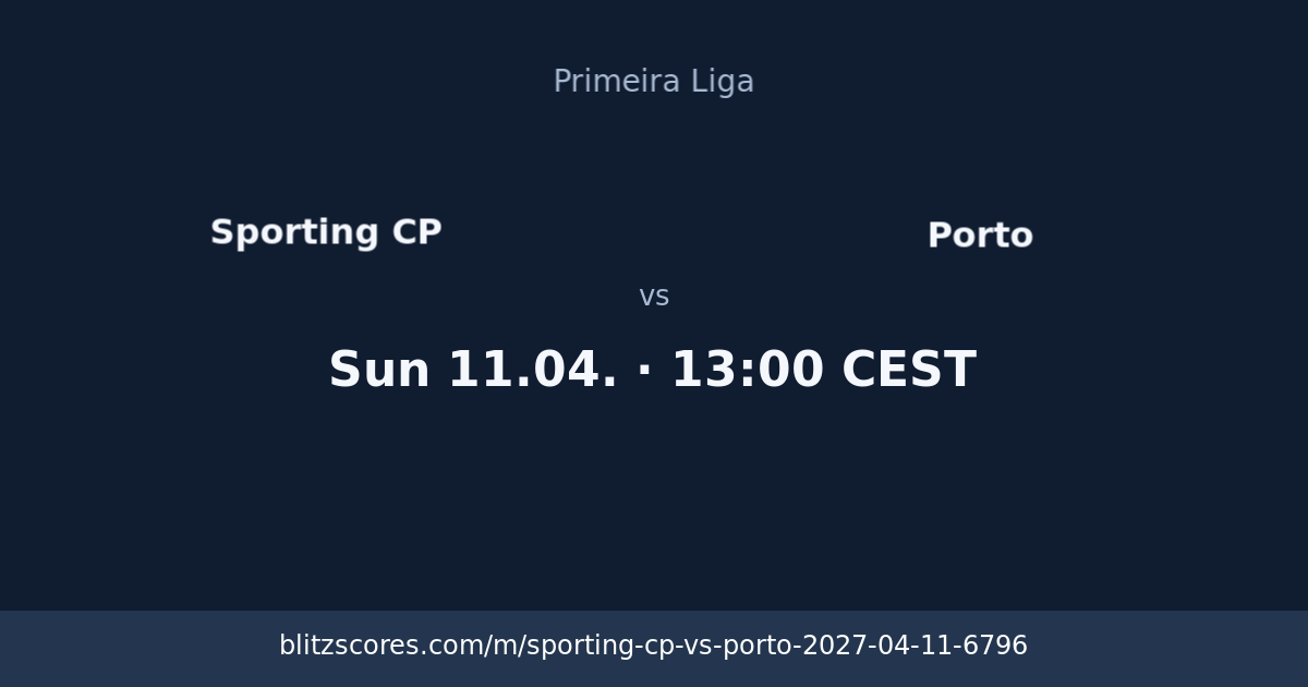 Sporting CP vs Porto score card