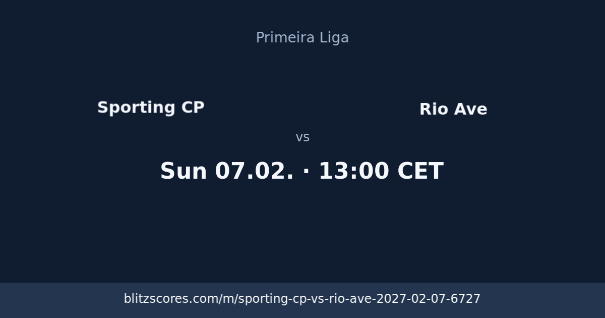Sporting CP vs Rio Ave score card