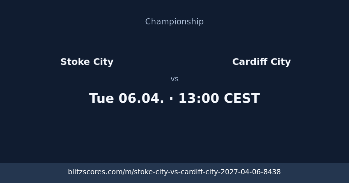 Stoke City vs Cardiff City score card