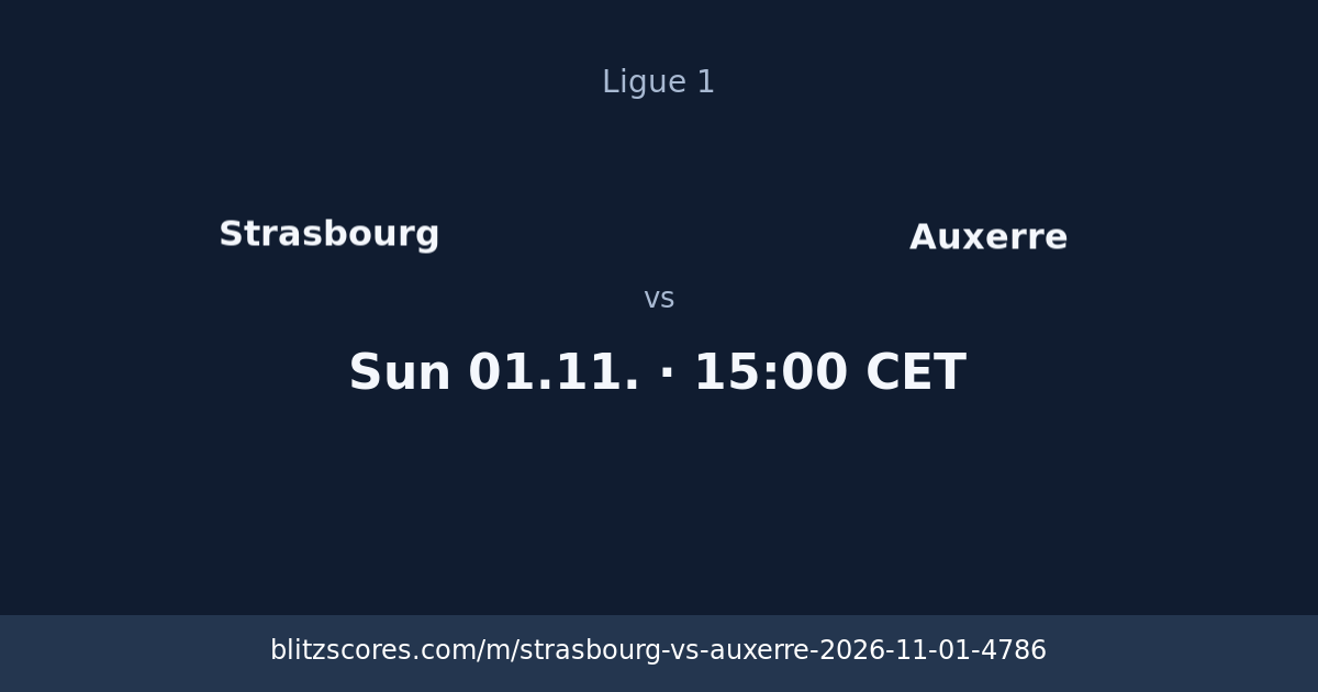 Strasbourg vs Auxerre score card