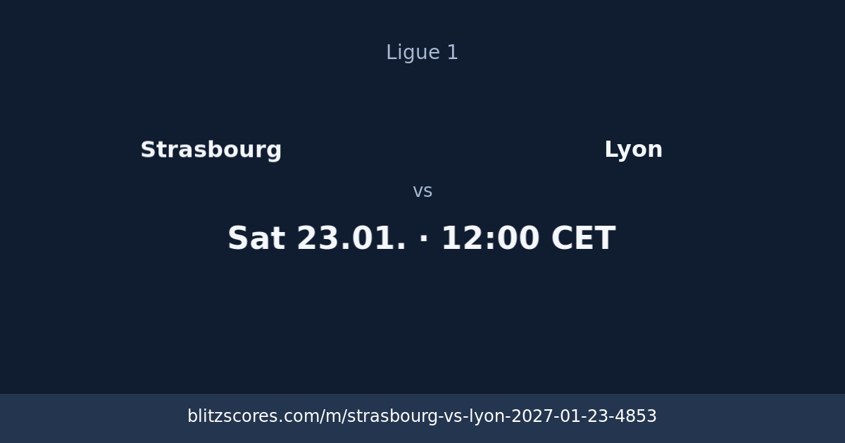 Strasbourg vs Lyon score card