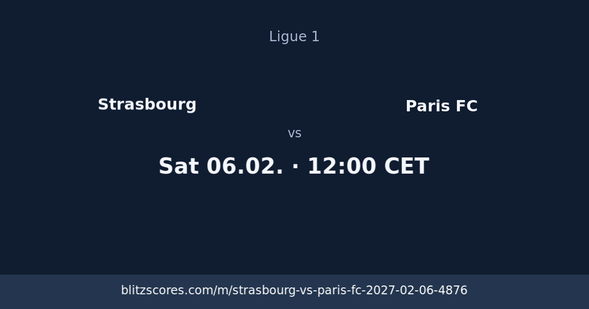 Strasbourg vs Paris FC score card