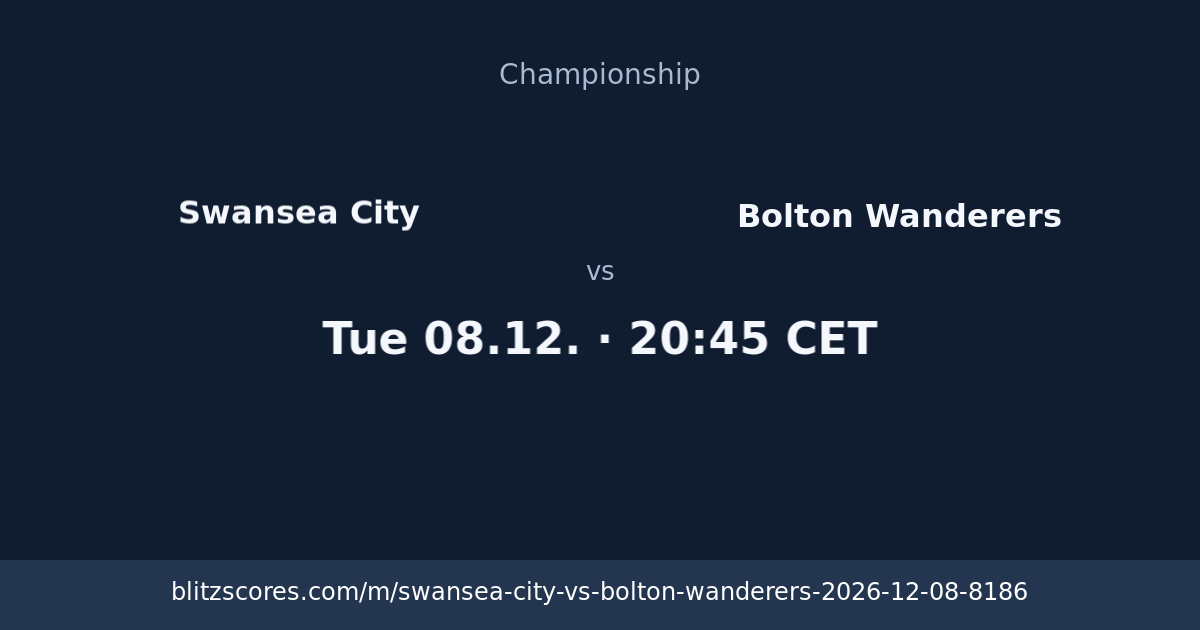 Swansea City vs Bolton Wanderers score card