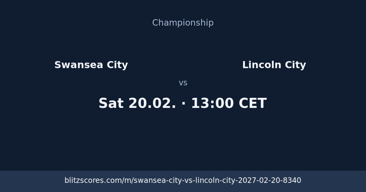 Swansea City vs Lincoln City score card