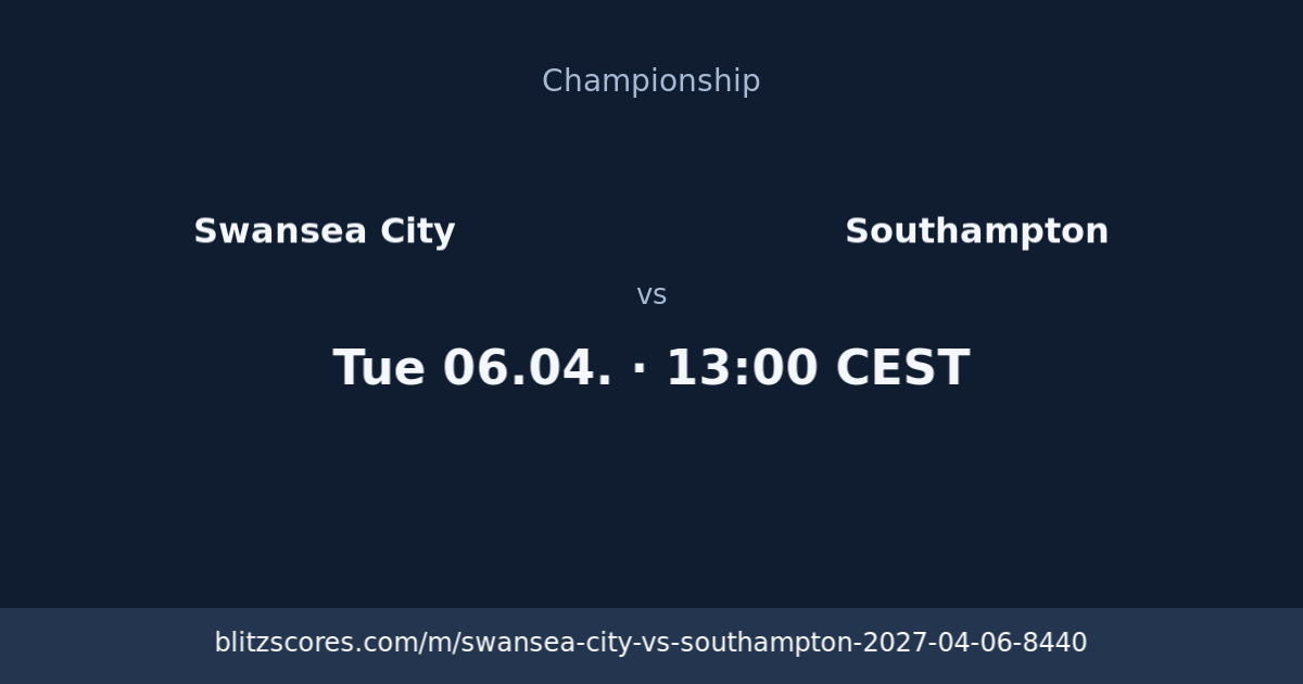 Swansea City vs Southampton score card