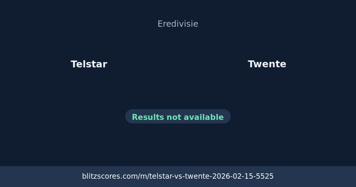 Telstar vs Twente score card