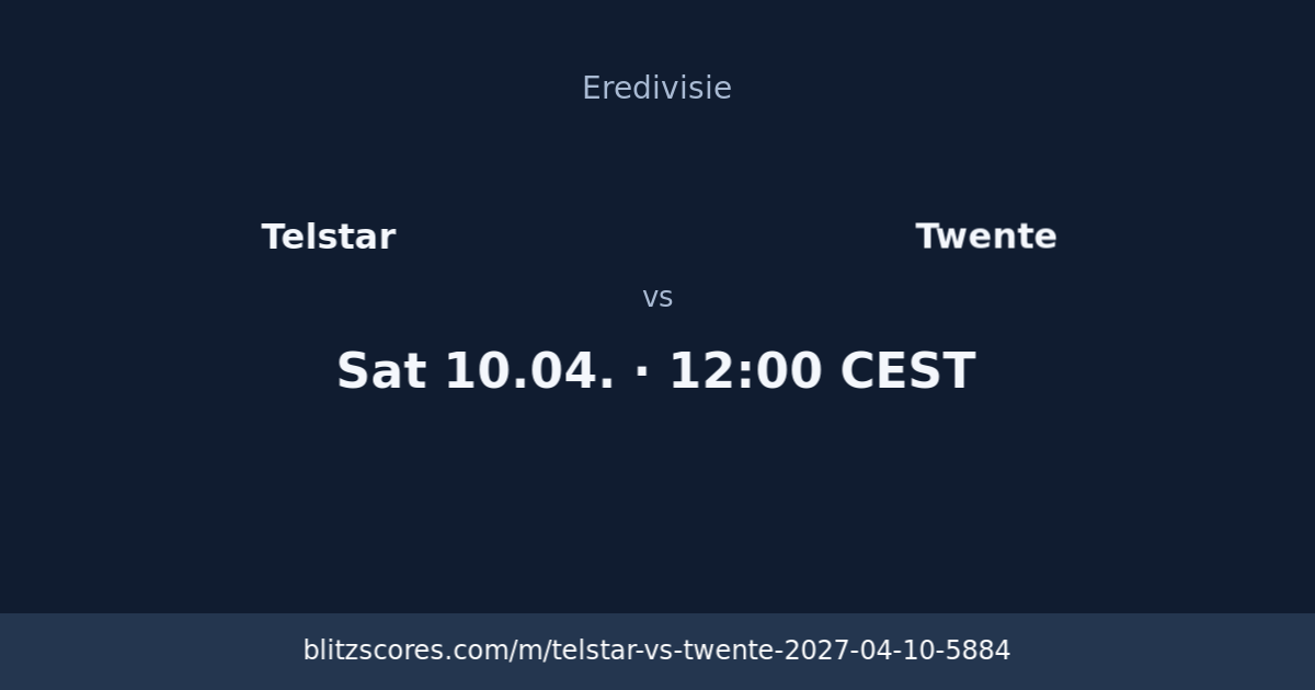 Telstar vs Twente score card
