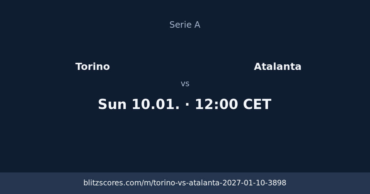 Torino vs Atalanta score card