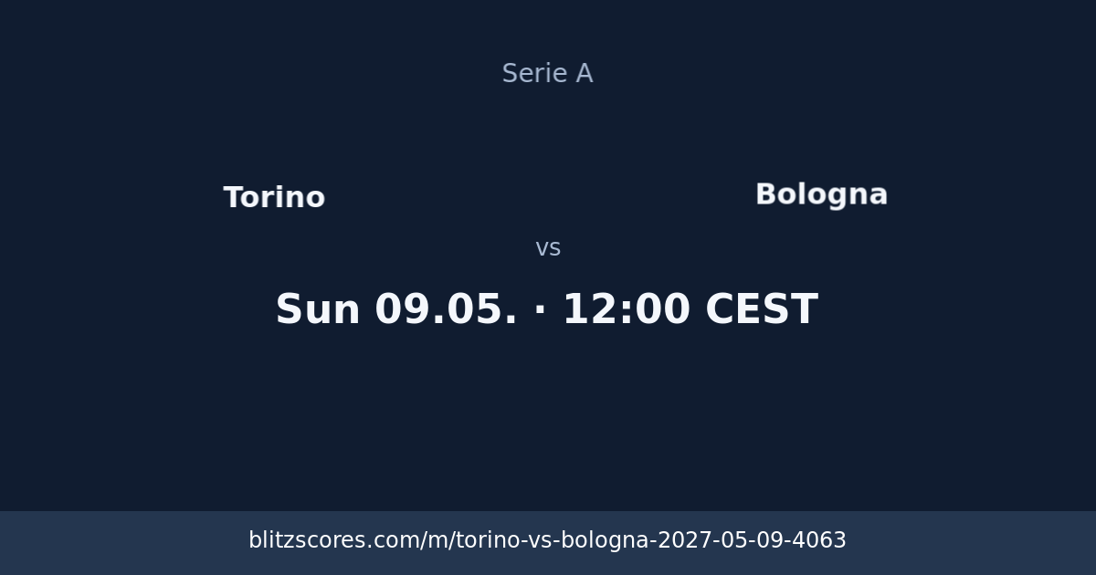Torino vs Bologna score card