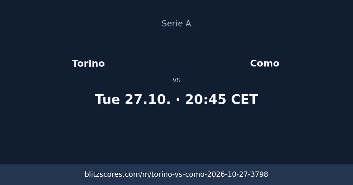 Torino vs Como score card