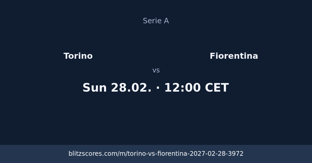 Torino vs Fiorentina score card