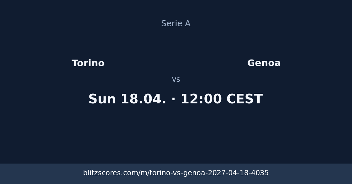 Torino vs Genoa score card