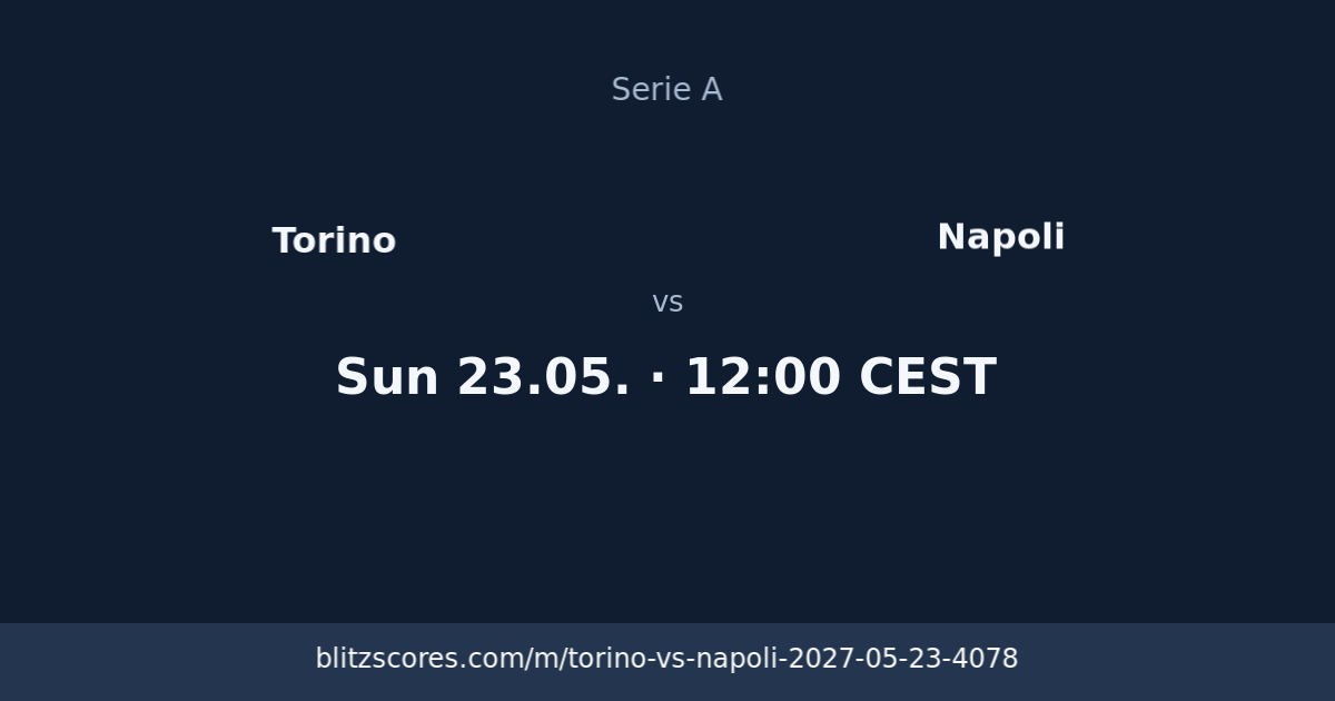 Torino vs Napoli score card