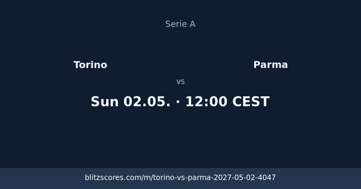 Torino vs Parma score card