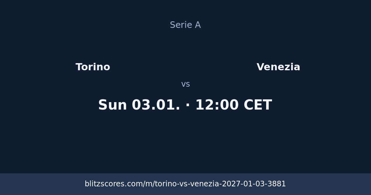Torino vs Venezia score card