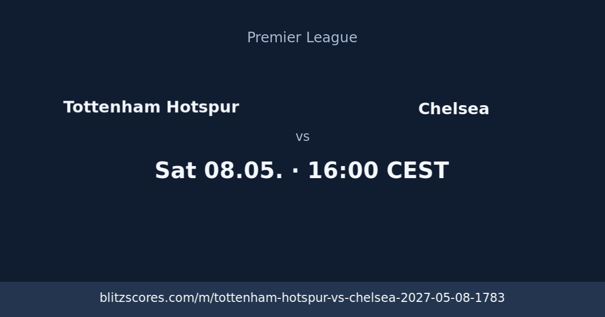 Tottenham Hotspur vs Chelsea score card