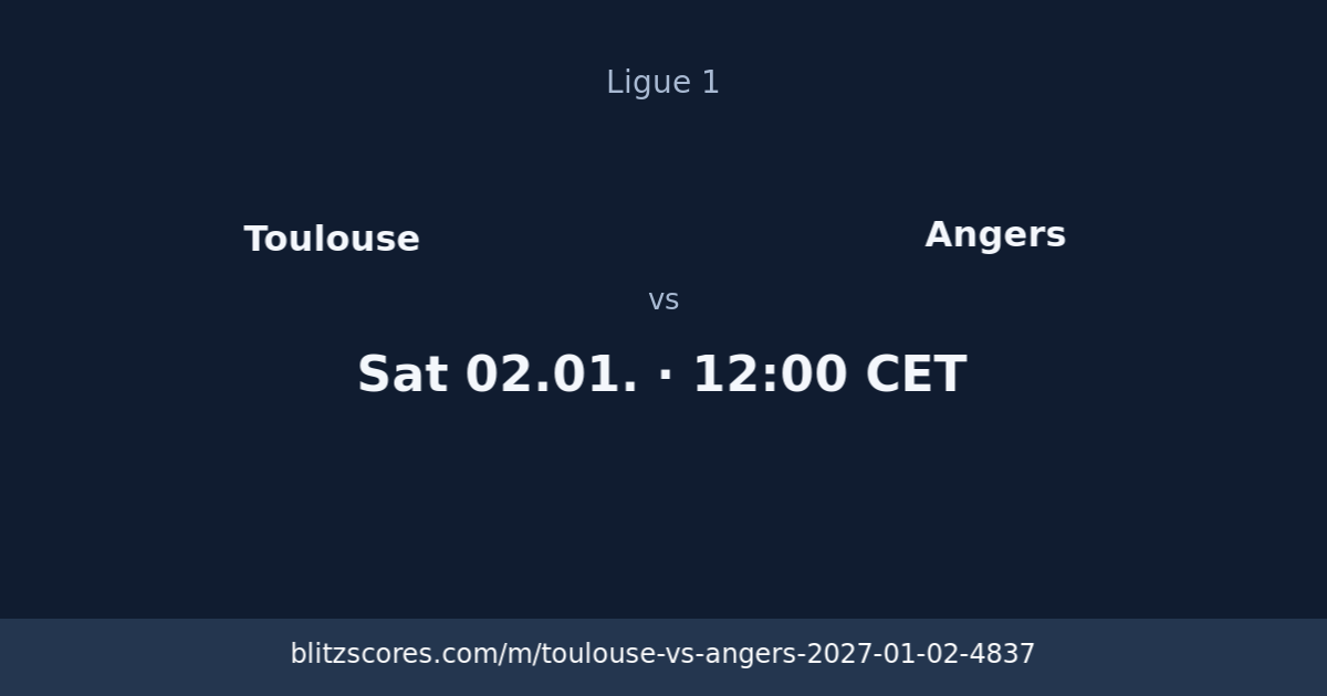 Toulouse vs Angers score card