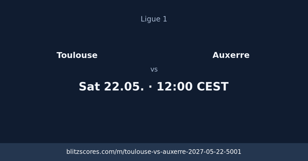 Toulouse vs Auxerre score card