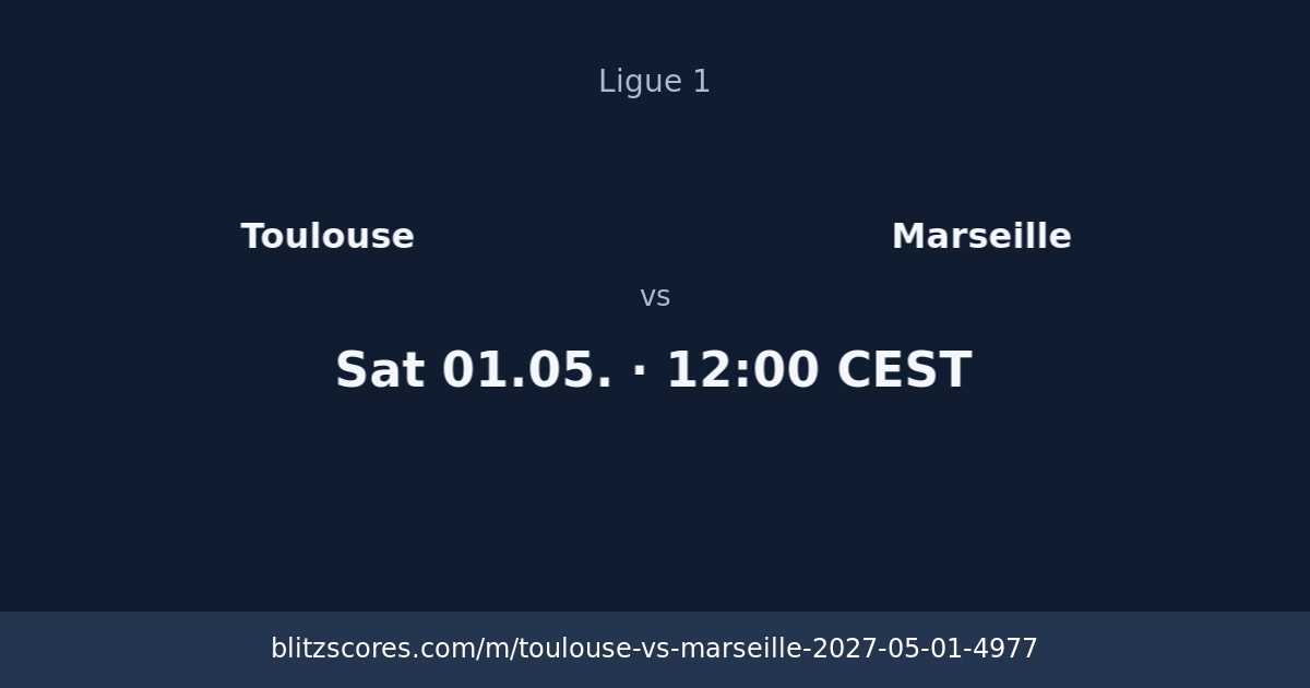 Toulouse vs Marseille score card