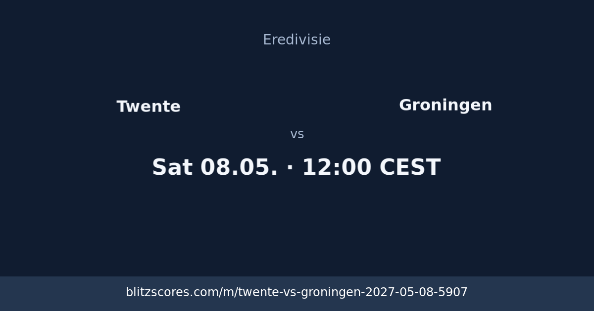 Twente vs Groningen score card