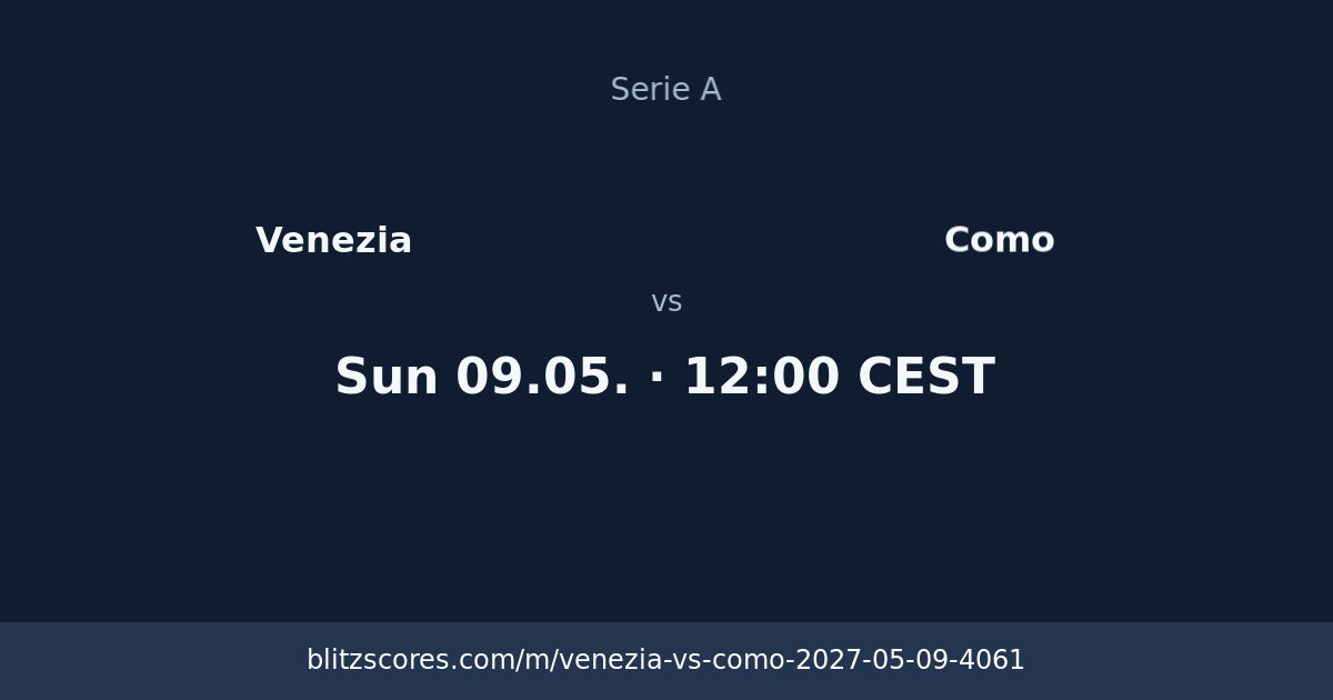 Venezia vs Como score card