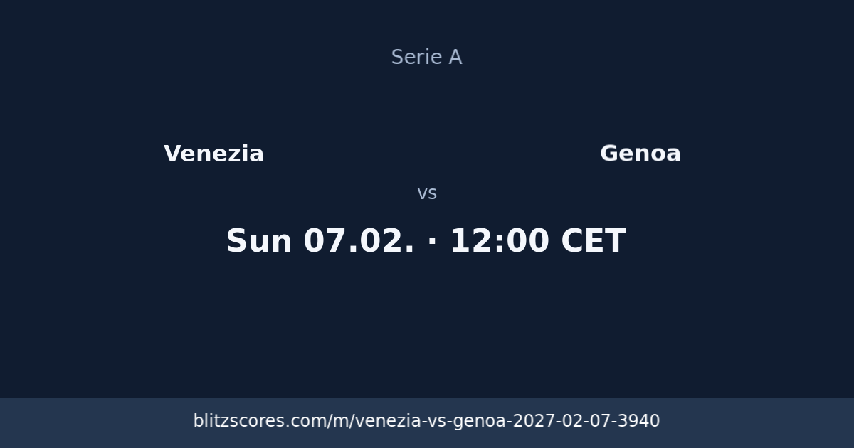 Venezia vs Genoa score card