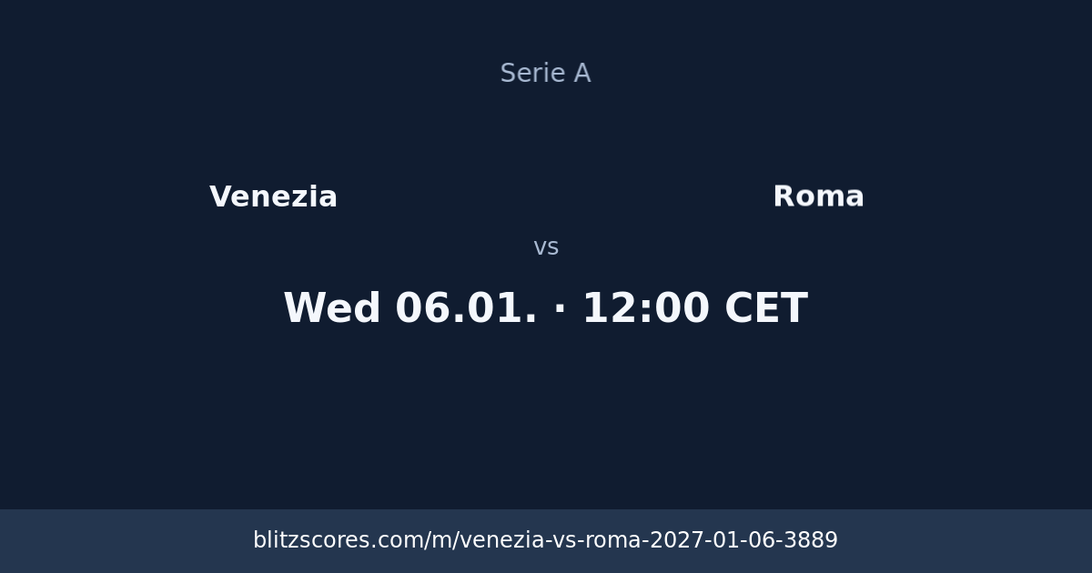 Venezia vs Roma score card