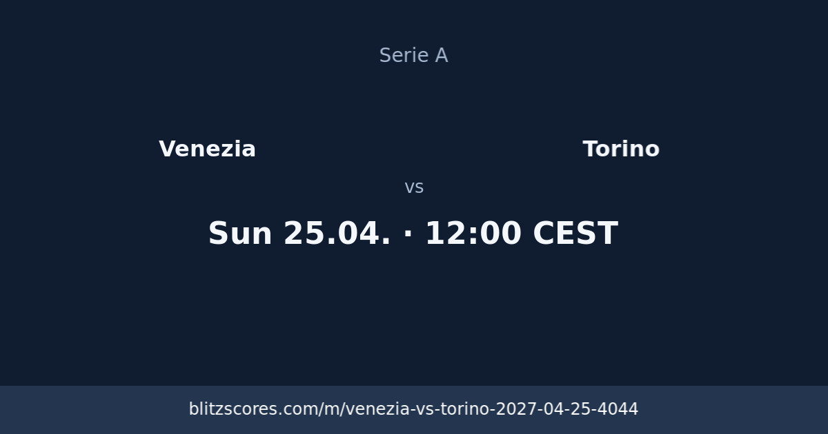 Venezia vs Torino score card