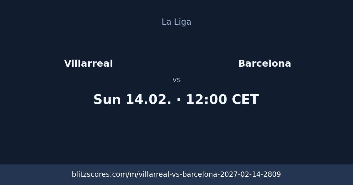 Villarreal vs Barcelona score card