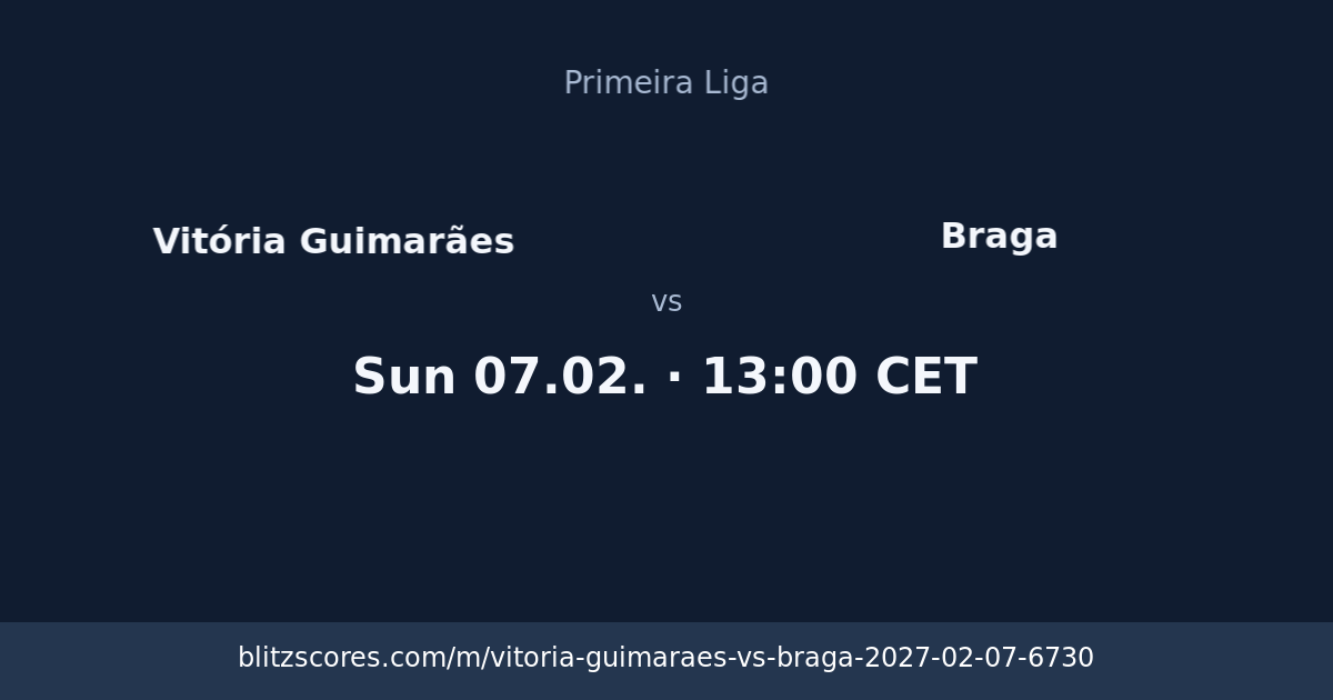 Vitória Guimarães vs Braga score card