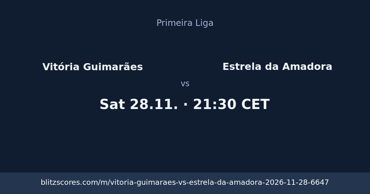 Vitória Guimarães vs Estrela da Amadora score card