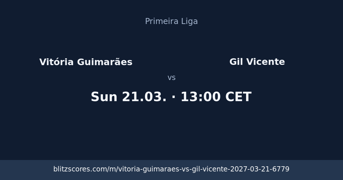 Vitória Guimarães vs Gil Vicente score card