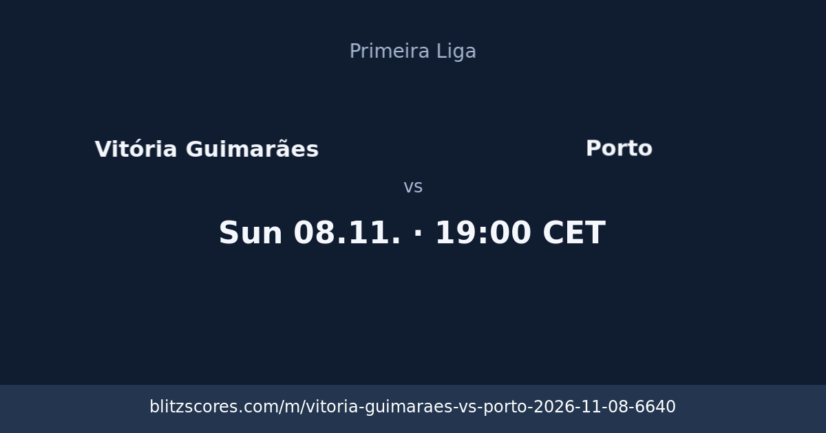 Vitória Guimarães vs Porto score card