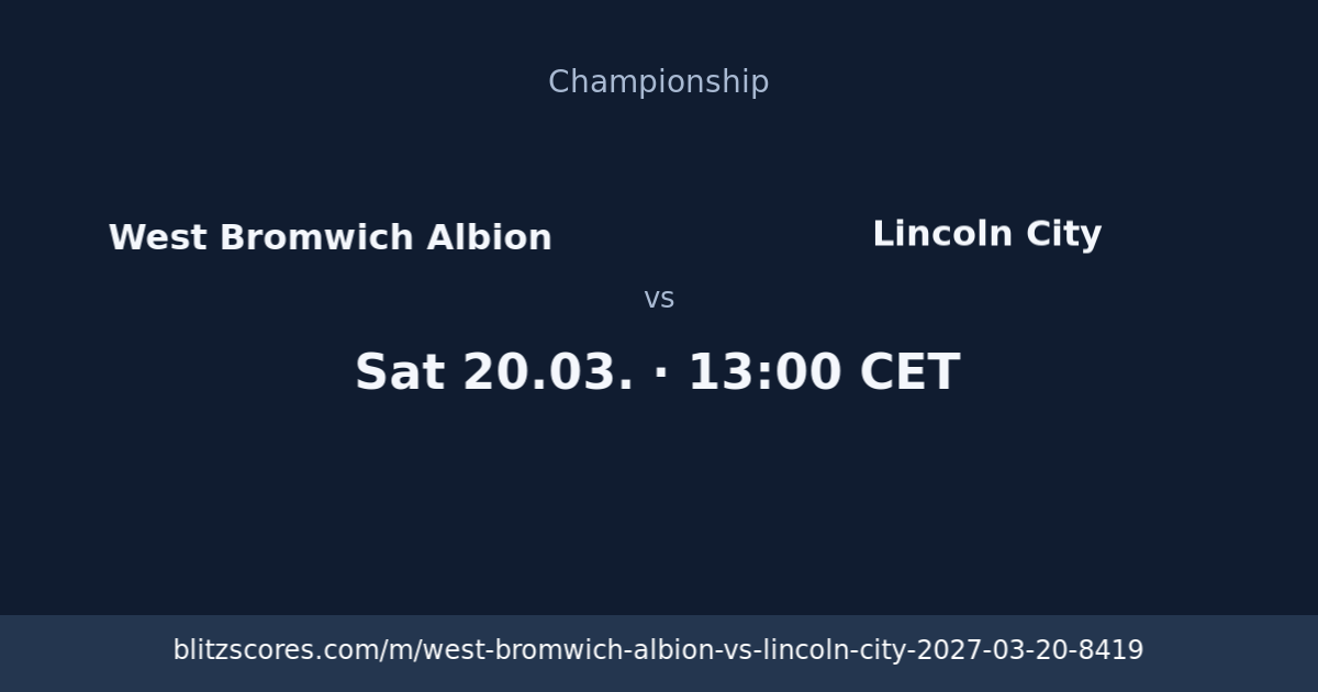 West Bromwich Albion vs Lincoln City score card