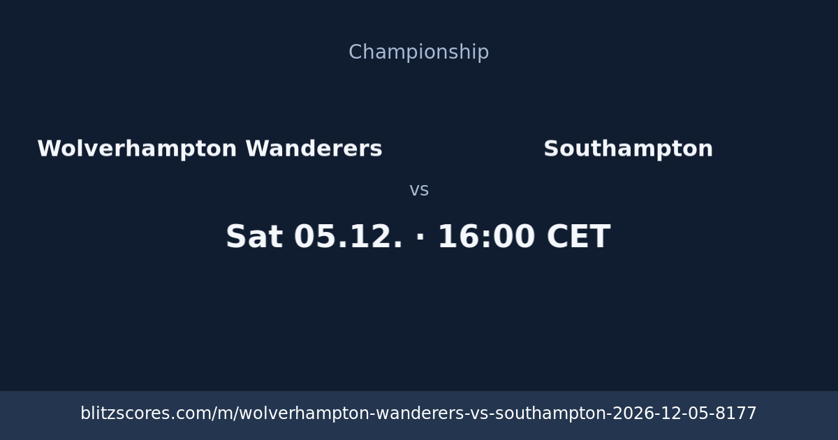 Wolverhampton Wanderers vs Southampton score card