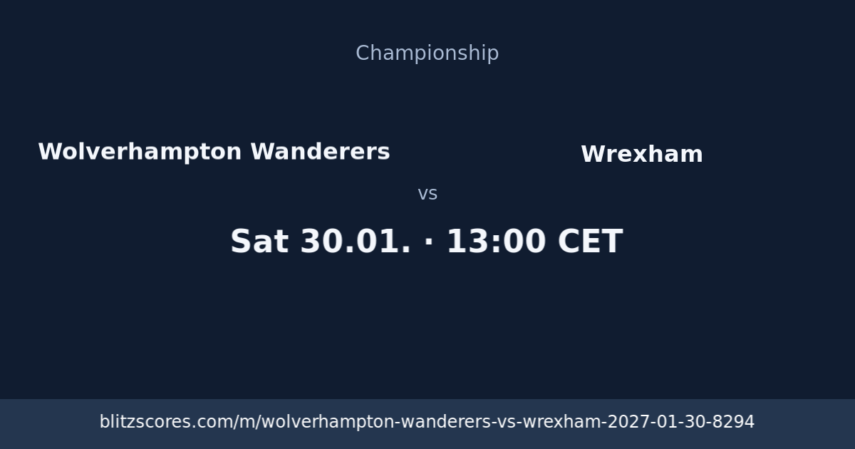 Wolverhampton Wanderers vs Wrexham score card
