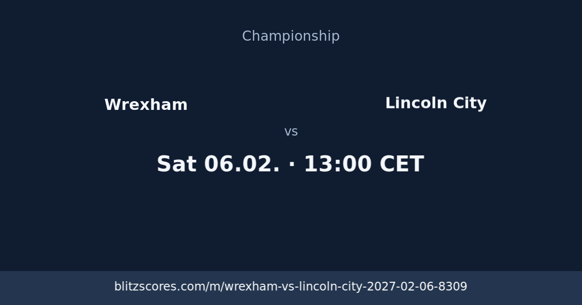 Wrexham vs Lincoln City score card